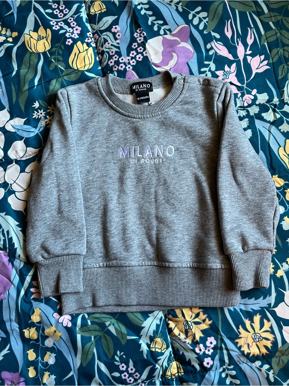 Milano Di Rouge Grey Sweatshirt Size 18-24 Months